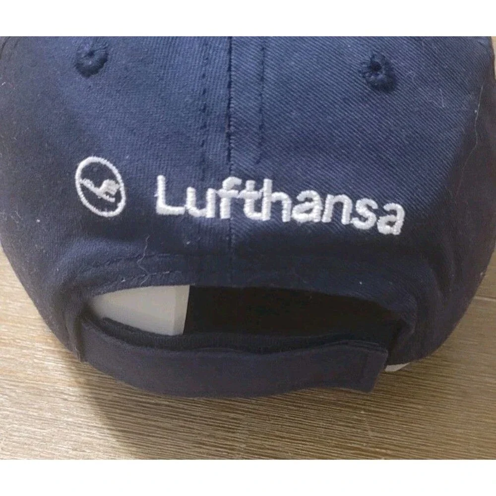 Lufthansa Childrens Hat Navy Blue Cap Adjustable Vintage Airlines Memorabilia
